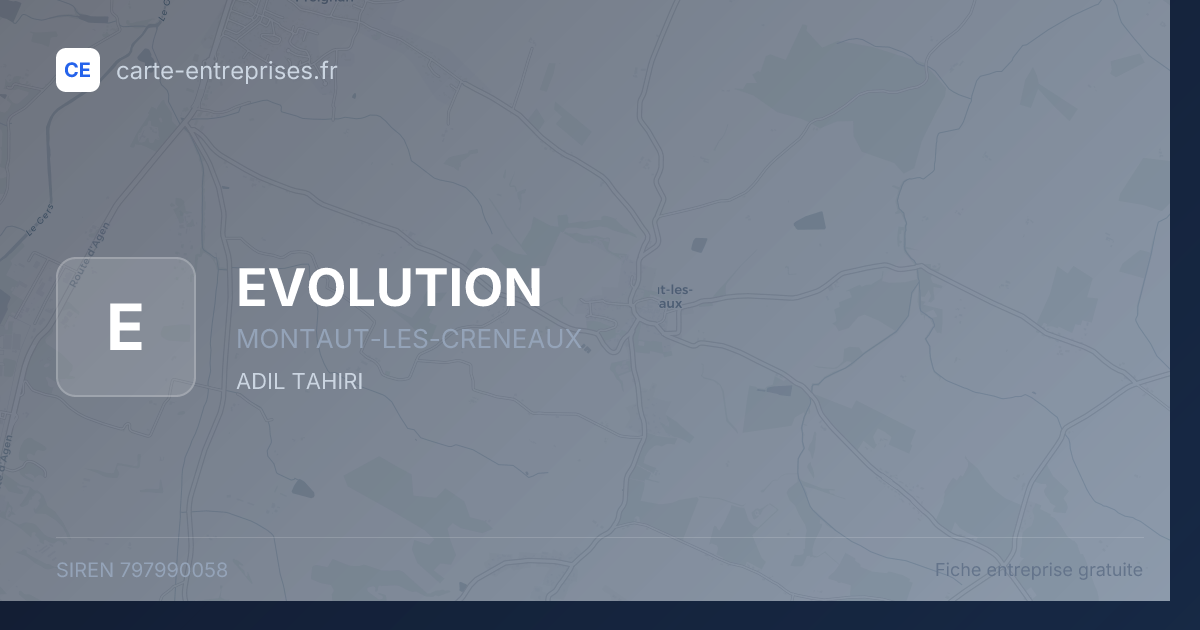 EVOLUTION — 797990058 — fiche entreprise