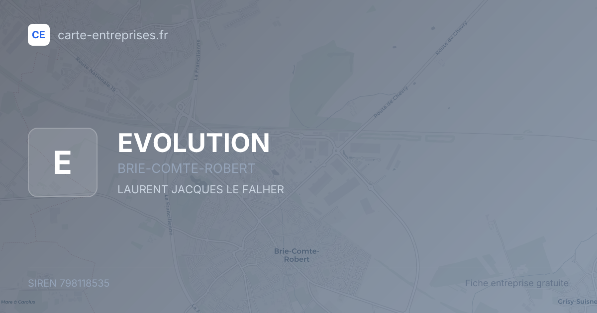 EVOLUTION — 798118535 — fiche entreprise