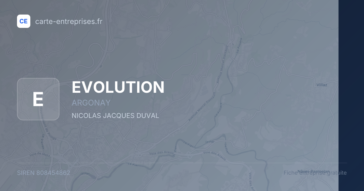 EVOLUTION — 808454862 — fiche entreprise