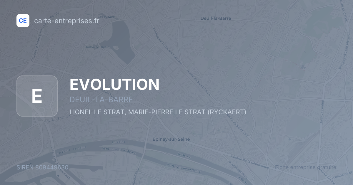 EVOLUTION — 809449630 — fiche entreprise