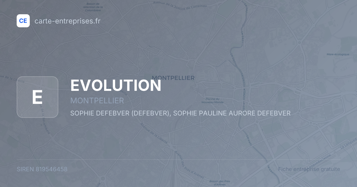 EVOLUTION — 819546458 — fiche entreprise