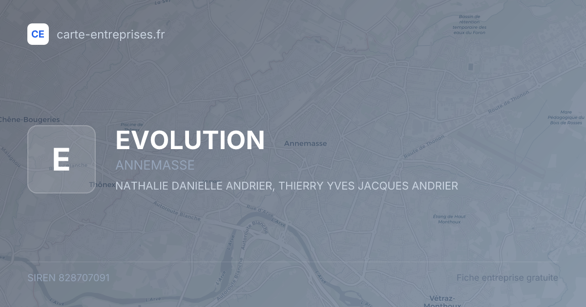 EVOLUTION — 828707091 — fiche entreprise