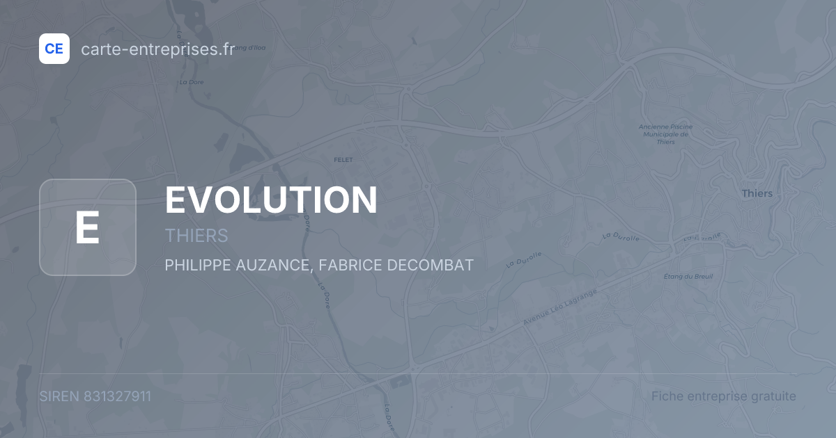 EVOLUTION — 831327911 — fiche entreprise