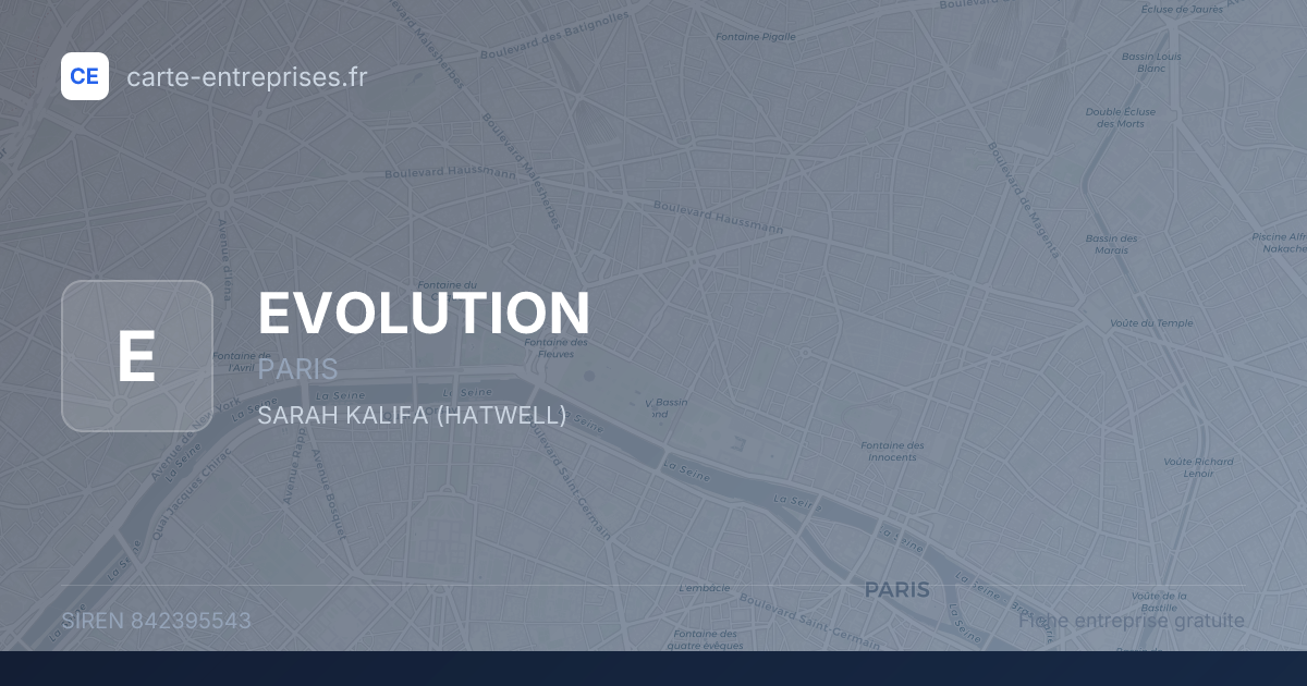 EVOLUTION — 842395543 — fiche entreprise