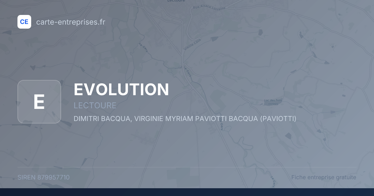 EVOLUTION — 879957710 — fiche entreprise