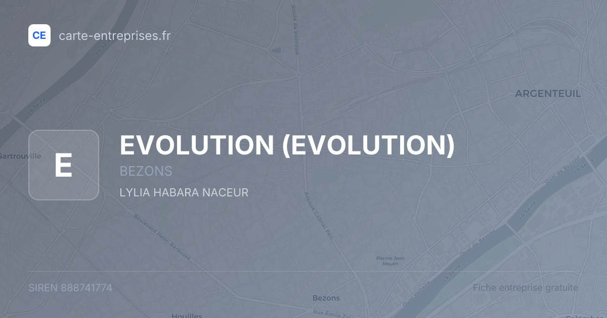 EVOLUTION — 888741774 — fiche entreprise