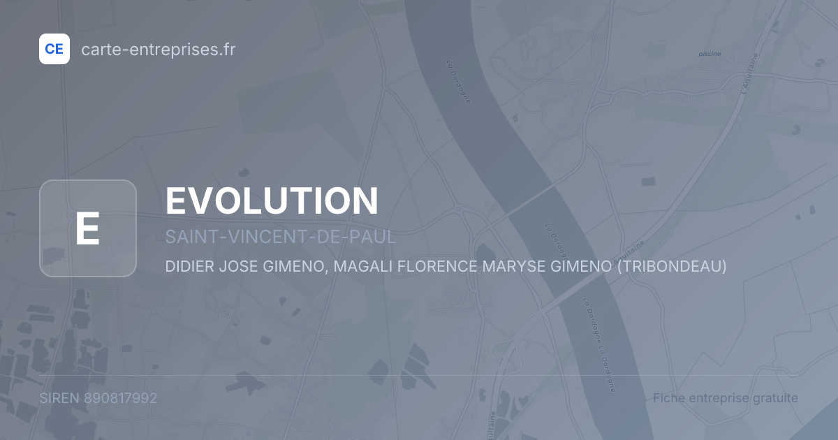 EVOLUTION — 890817992 — fiche entreprise