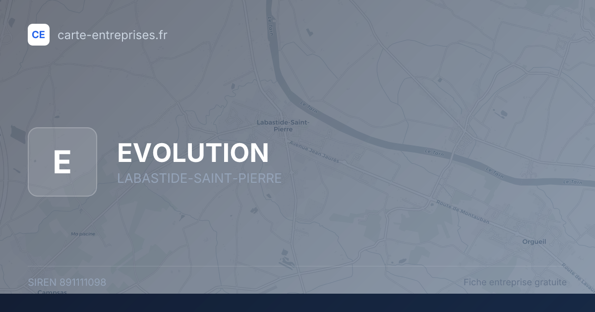 EVOLUTION — 891111098 — fiche entreprise