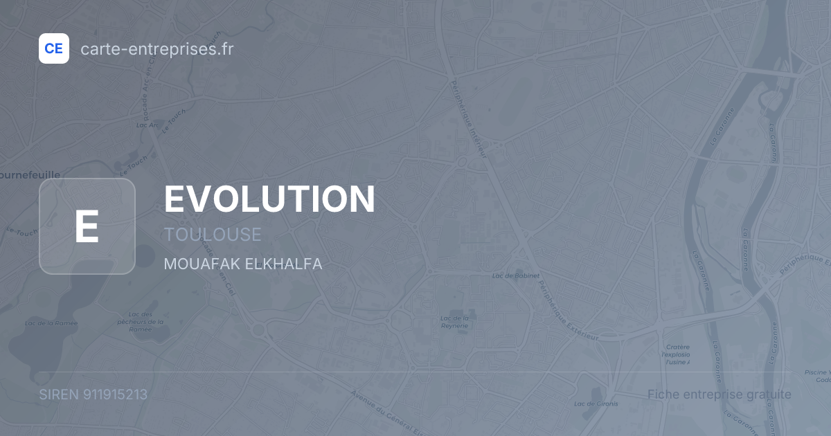 EVOLUTION — 911915213 — fiche entreprise