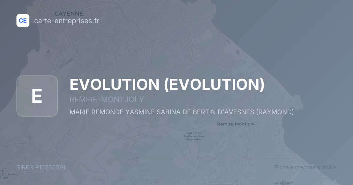 EVOLUTION — 915262091 — fiche entreprise