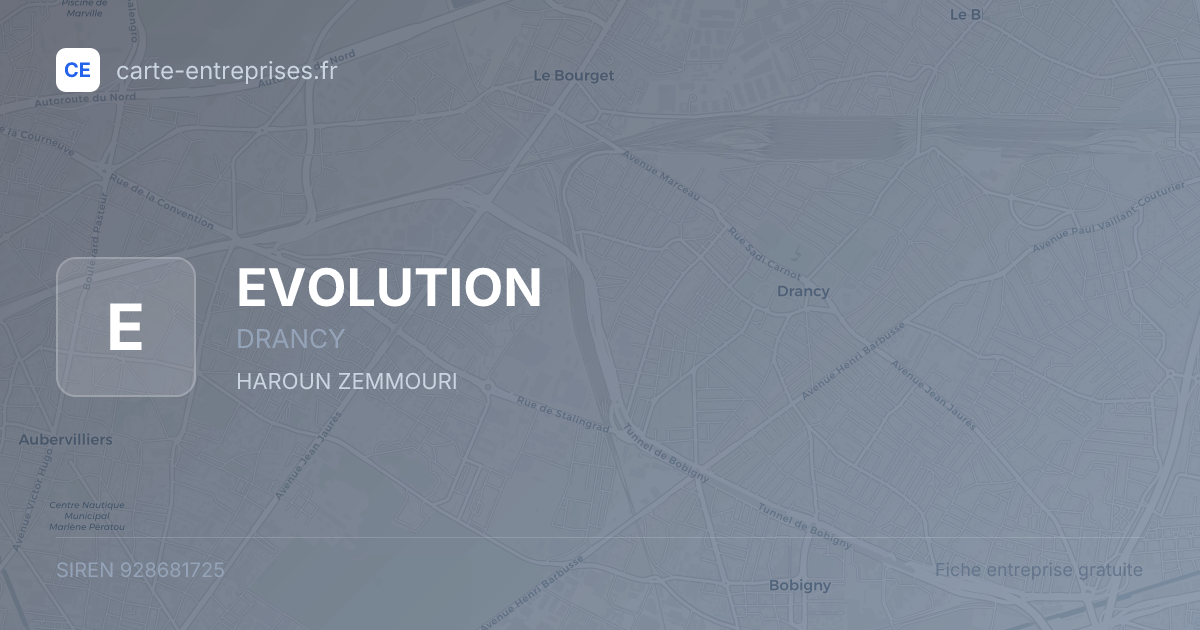 EVOLUTION — 928681725 — fiche entreprise
