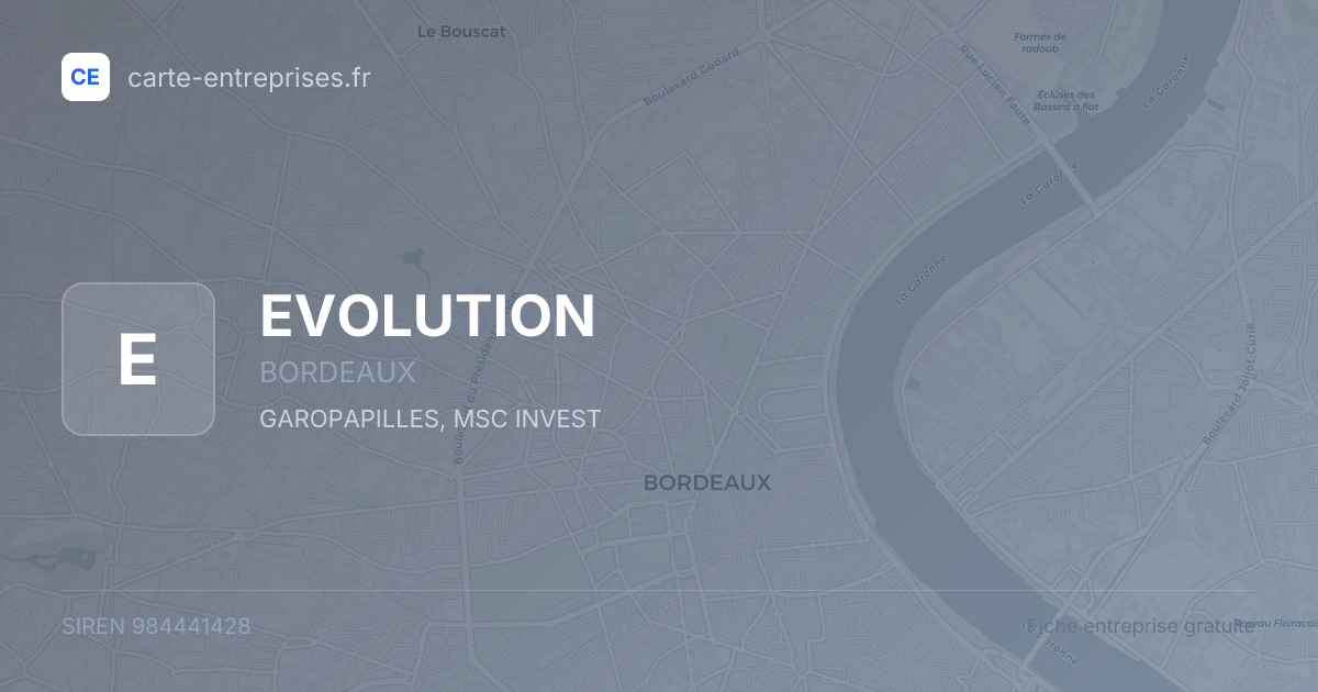 EVOLUTION — 984441428 — fiche entreprise