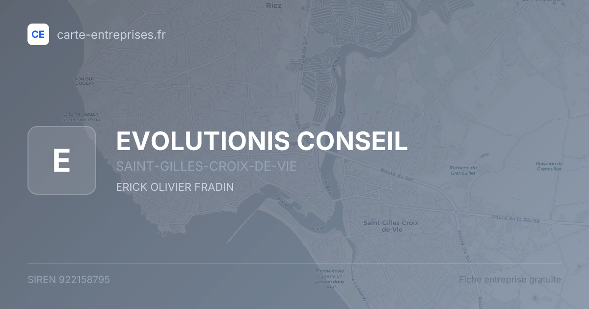 EVOLUTIONIS CONSEIL — 922158795 — fiche entreprise
