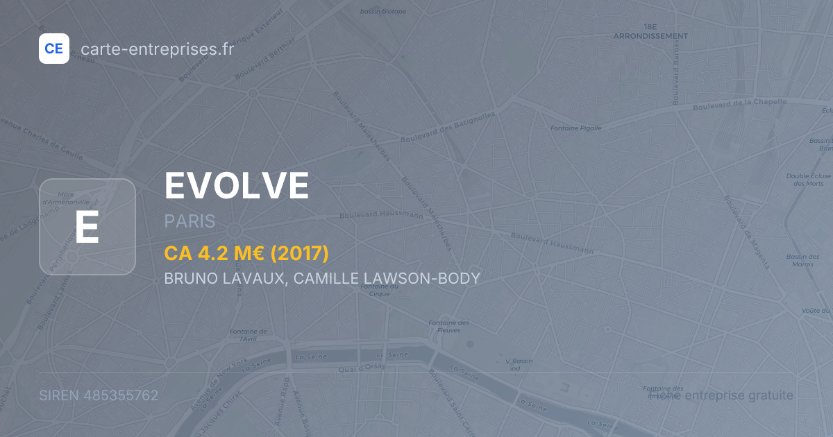 EVOLVE — 485355762 — fiche entreprise