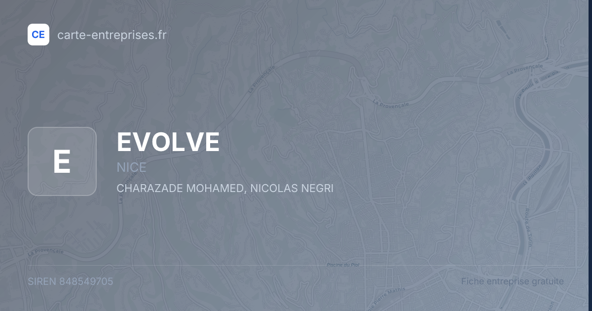EVOLVE — 848549705 — fiche entreprise