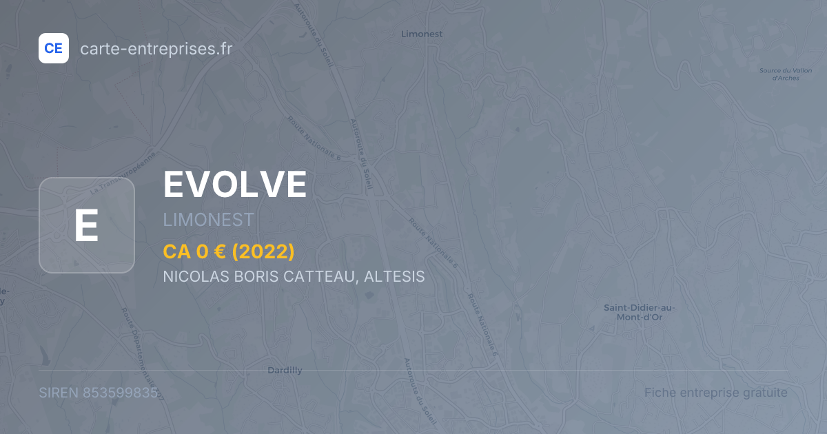 EVOLVE — 853599835 — fiche entreprise