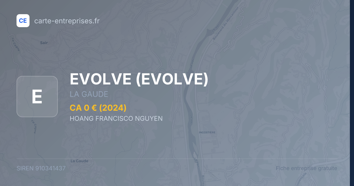 EVOLVE — 910341437 — fiche entreprise