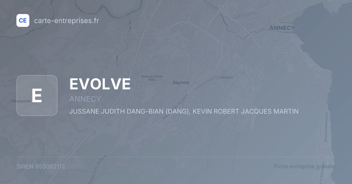 EVOLVE — 953082112 — fiche entreprise