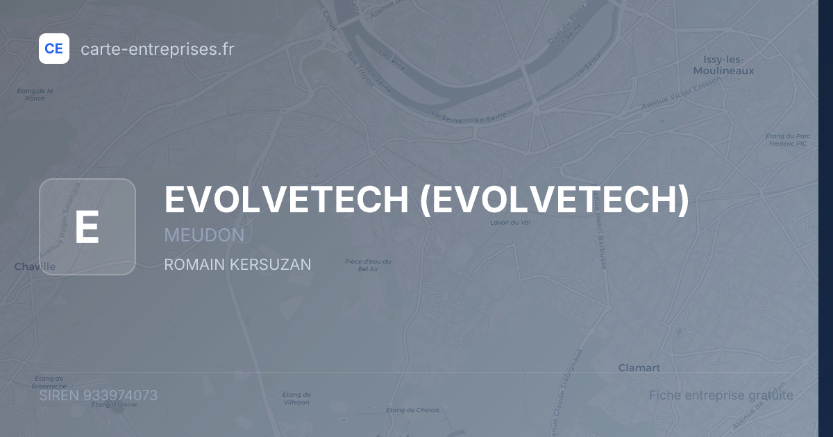 EVOLVETECH — 933974073 — fiche entreprise