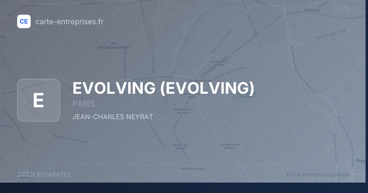 EVOLVING — 822494753 — fiche entreprise