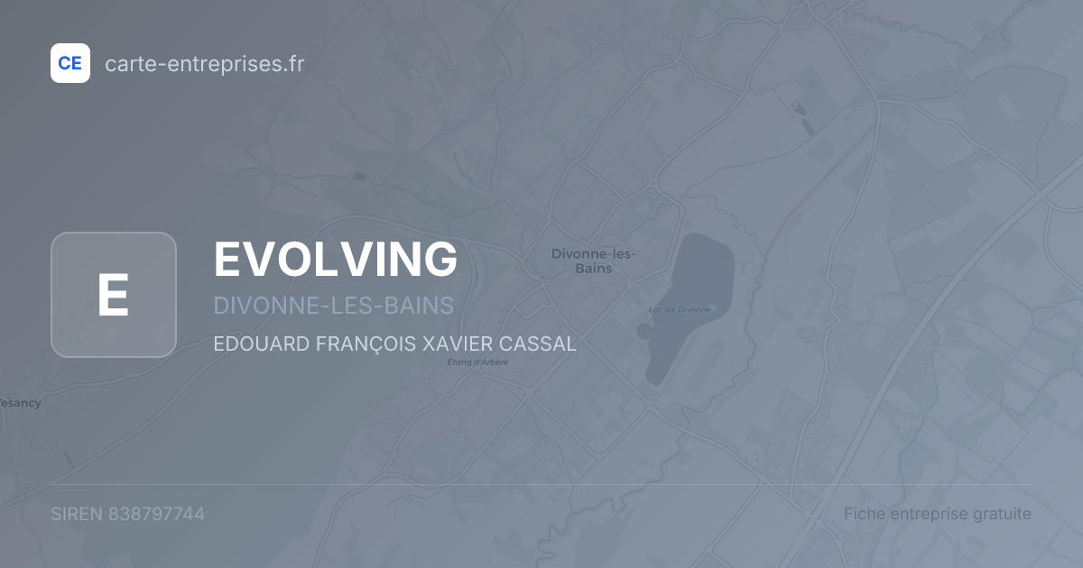 EVOLVING — 838797744 — fiche entreprise
