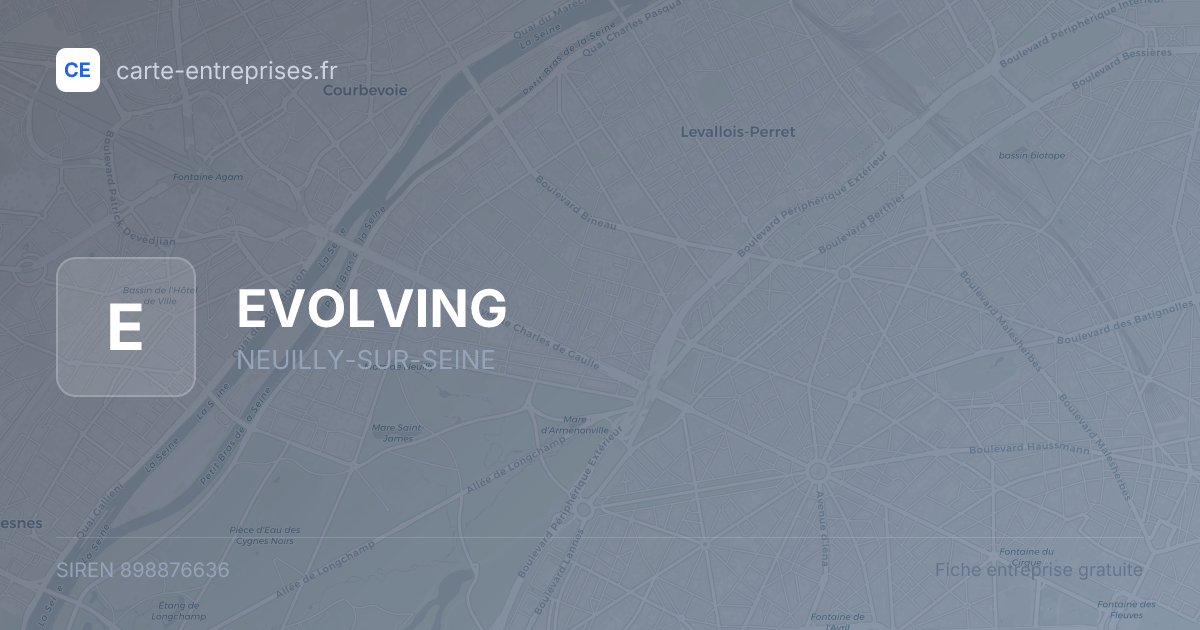 EVOLVING — 898876636 — fiche entreprise