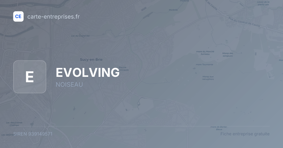 EVOLVING — 939149571 — fiche entreprise