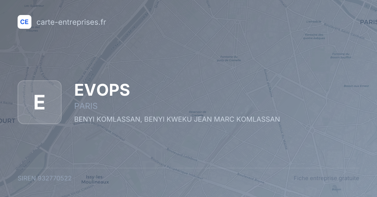 EVOPS — 932770522 — fiche entreprise