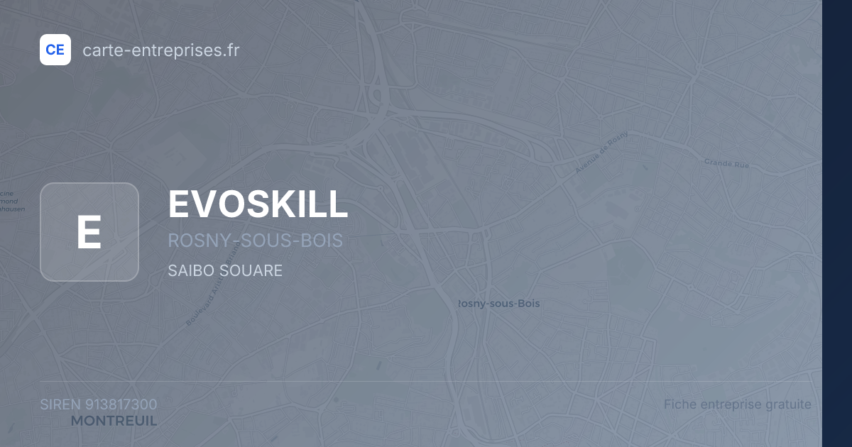 EVOSKILL — 913817300 — fiche entreprise