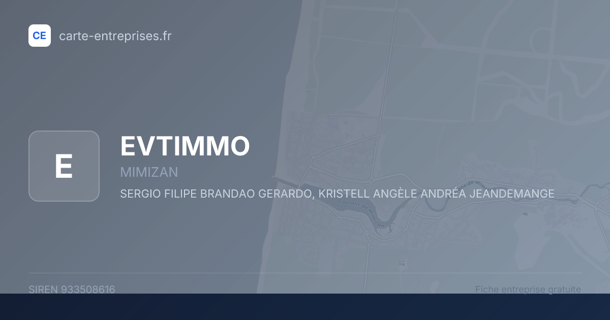 EVTIMMO — 933508616 — fiche entreprise