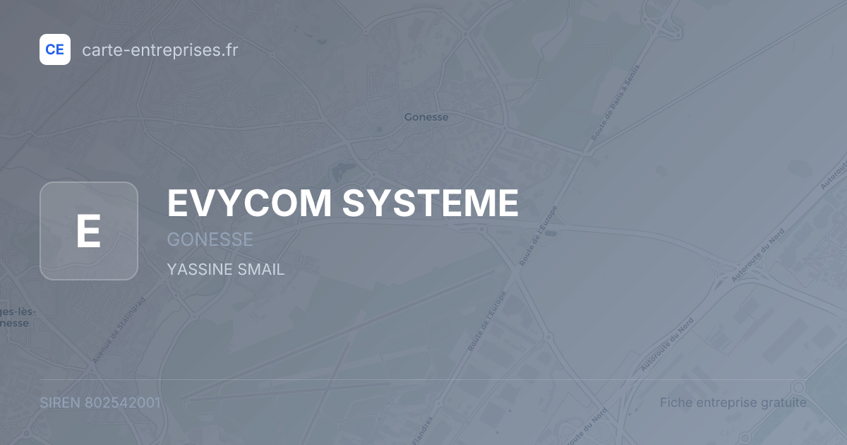 EVYCOM SYSTEME — 802542001 — fiche entreprise