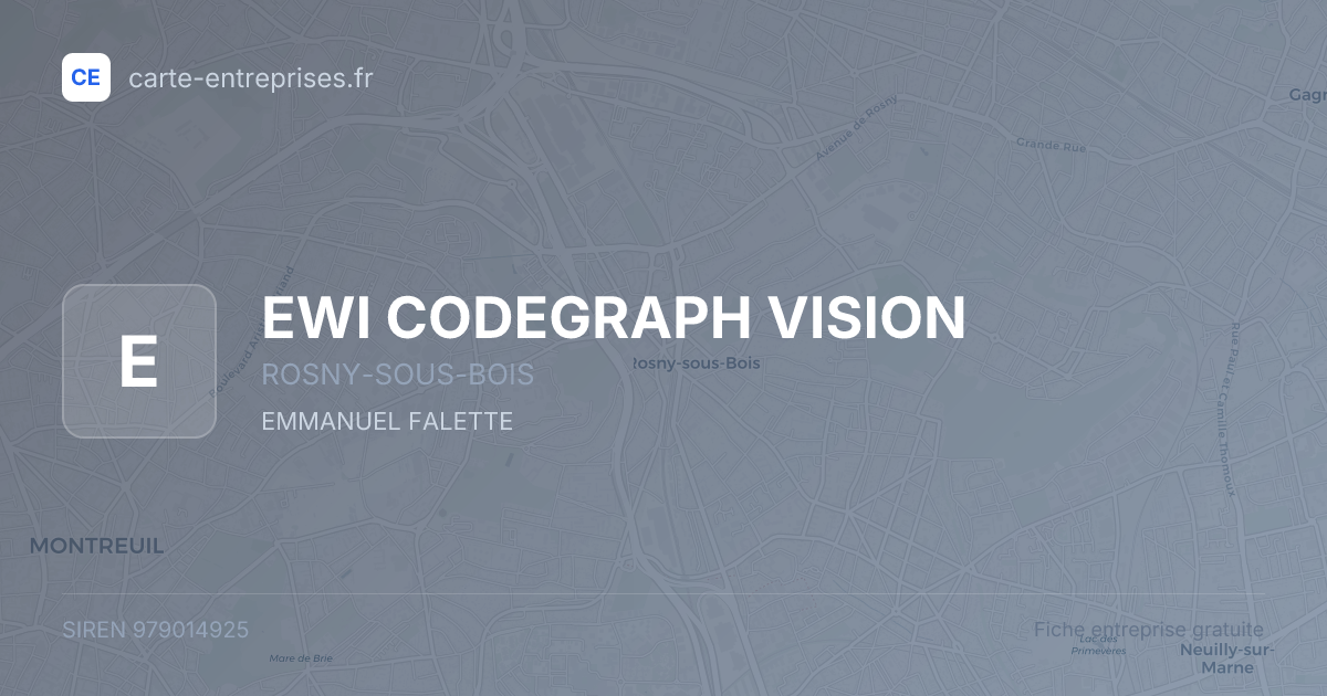 EWI CODEGRAPH VISION — 979014925 — fiche entreprise