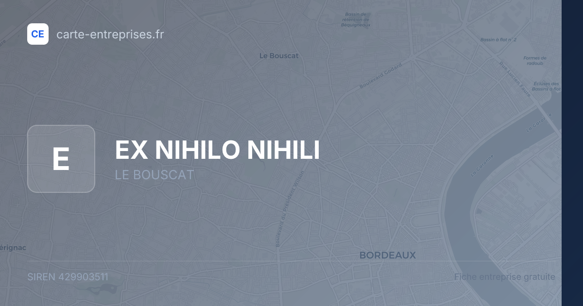 EX NIHILO NIHILI — 429903511 — fiche entreprise