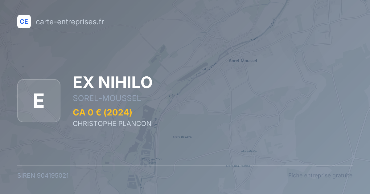EX NIHILO — 904195021 — fiche entreprise