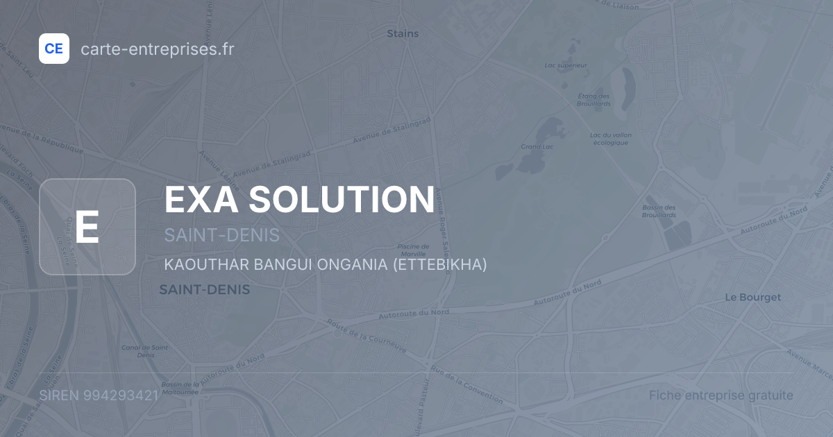 EXA SOLUTION — 994293421 — fiche entreprise