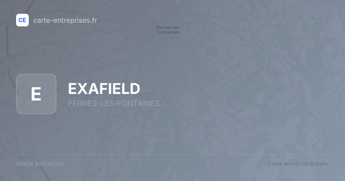 EXAFIELD — 491545190 — fiche entreprise
