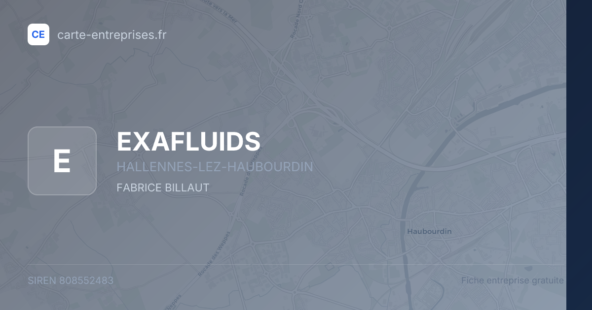 EXAFLUIDS — 808552483 — fiche entreprise