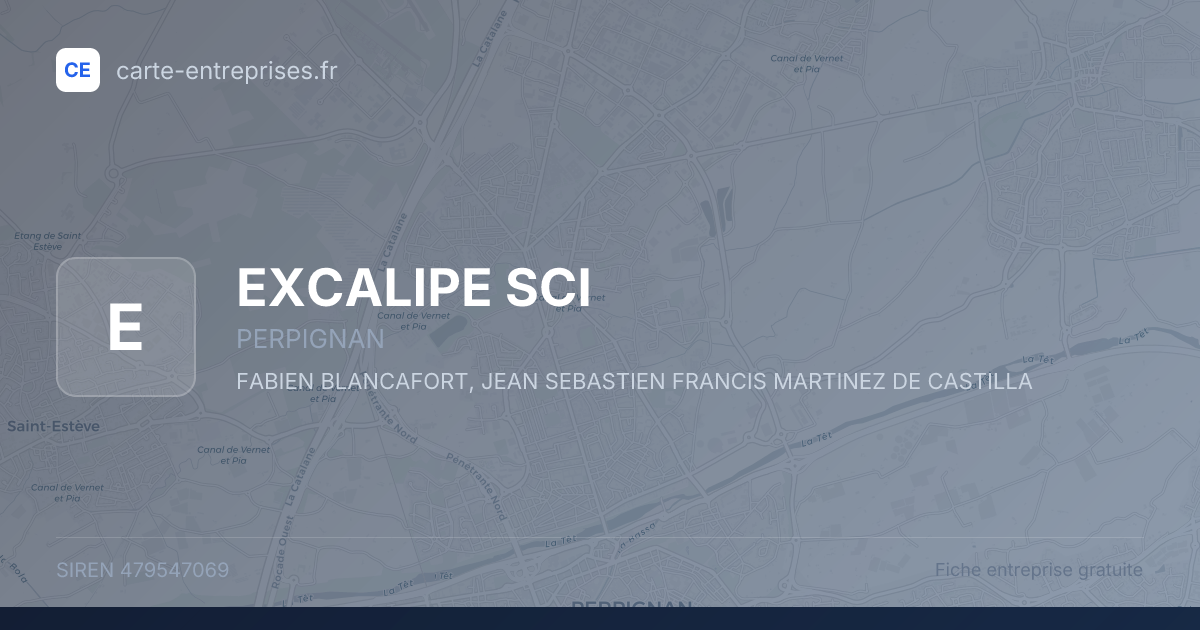 EXCALIPE SCI — 479547069 — fiche entreprise