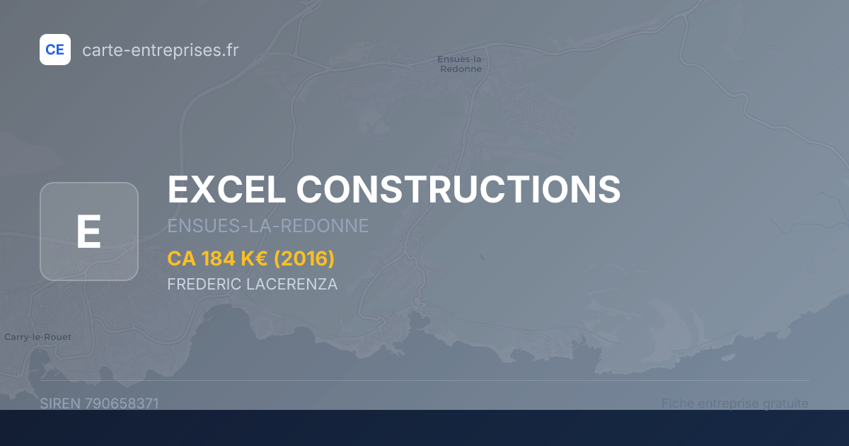 EXCEL CONSTRUCTIONS — 790658371 — fiche entreprise
