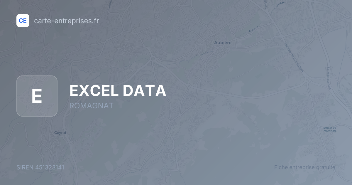 EXCEL DATA — 451323141 — fiche entreprise