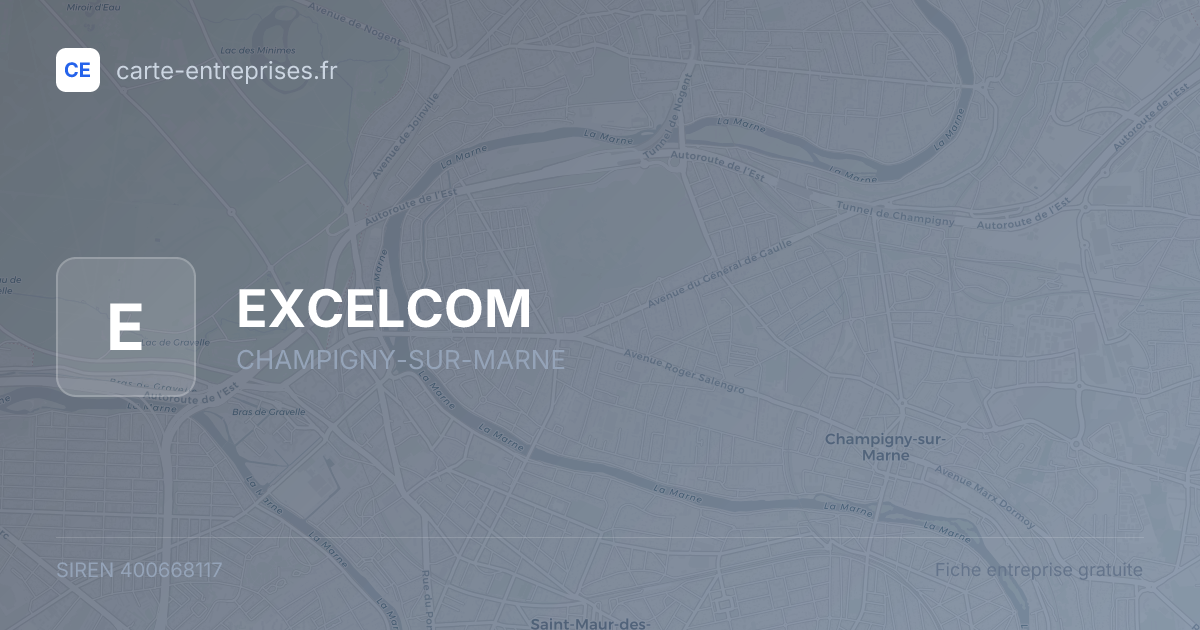 EXCELCOM — 400668117 — fiche entreprise