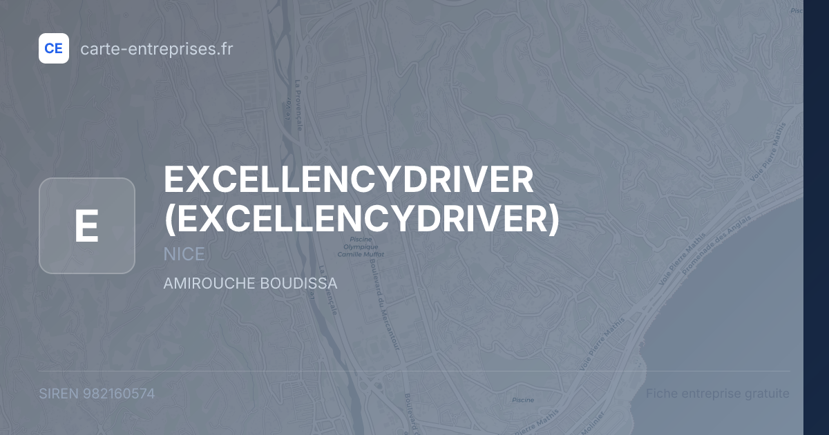 EXCELLENCYDRIVER — 982160574 — fiche entreprise
