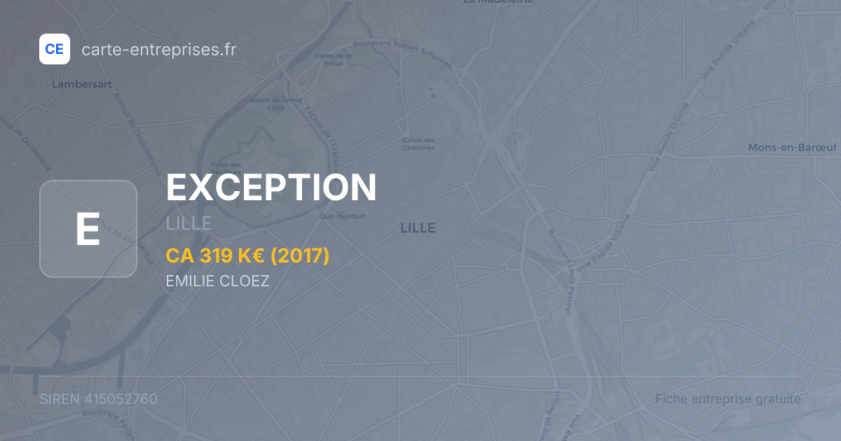 EXCEPTION — 415052760 — fiche entreprise