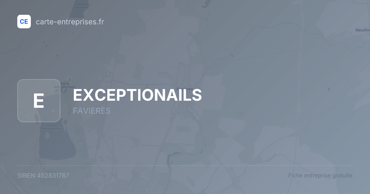 EXCEPTIONAILS — 452831787 — fiche entreprise