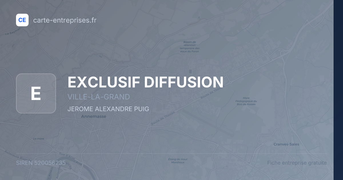 EXCLUSIF DIFFUSION — 520056235 — fiche entreprise