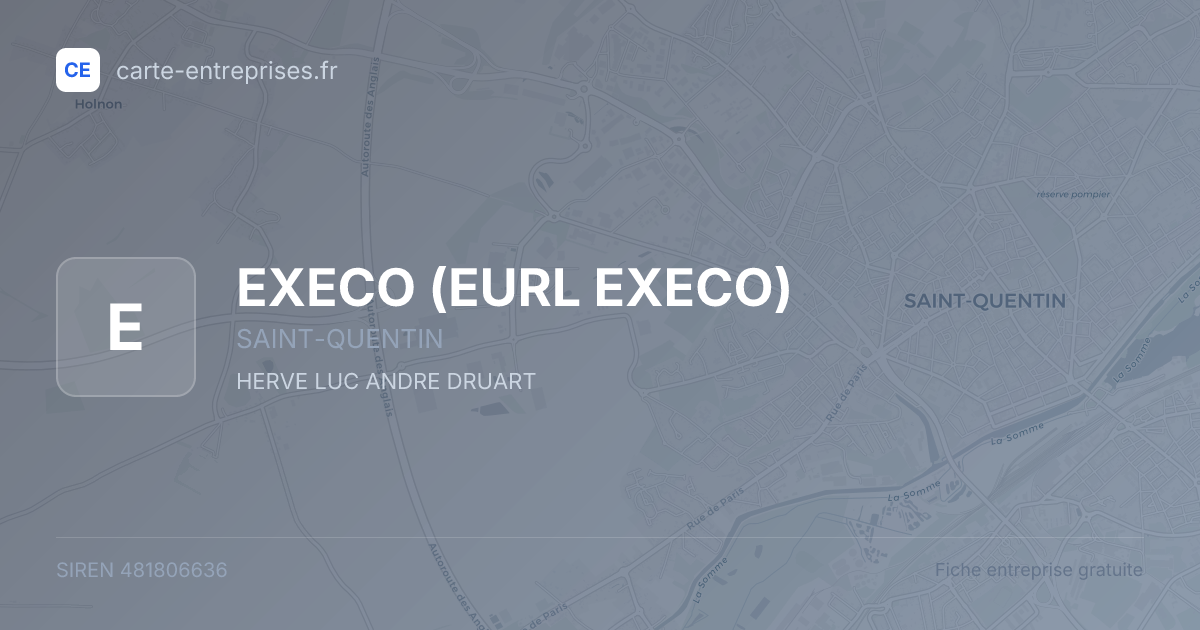 EXECO (EURL EXECO) — 481806636 — fiche entreprise