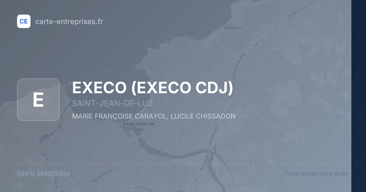 EXECO (EXECO CDJ) — 388078834 — fiche entreprise