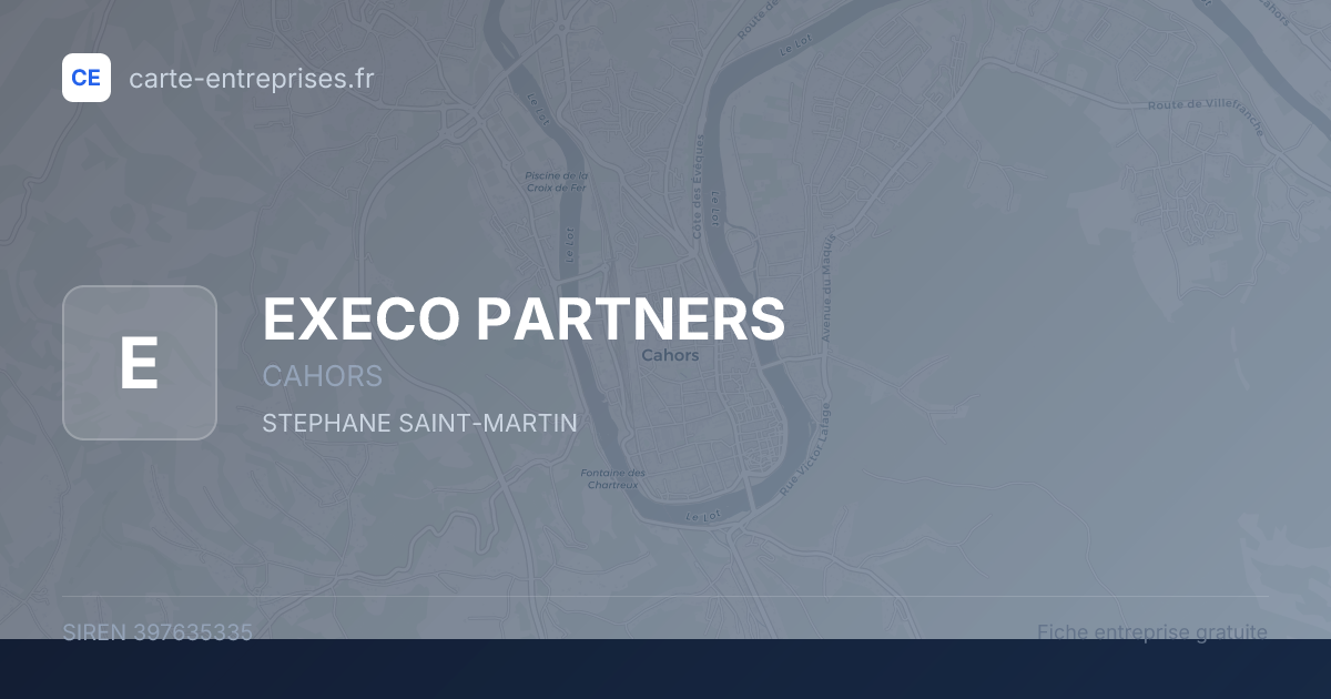 EXECO PARTNERS — 397635335 — fiche entreprise