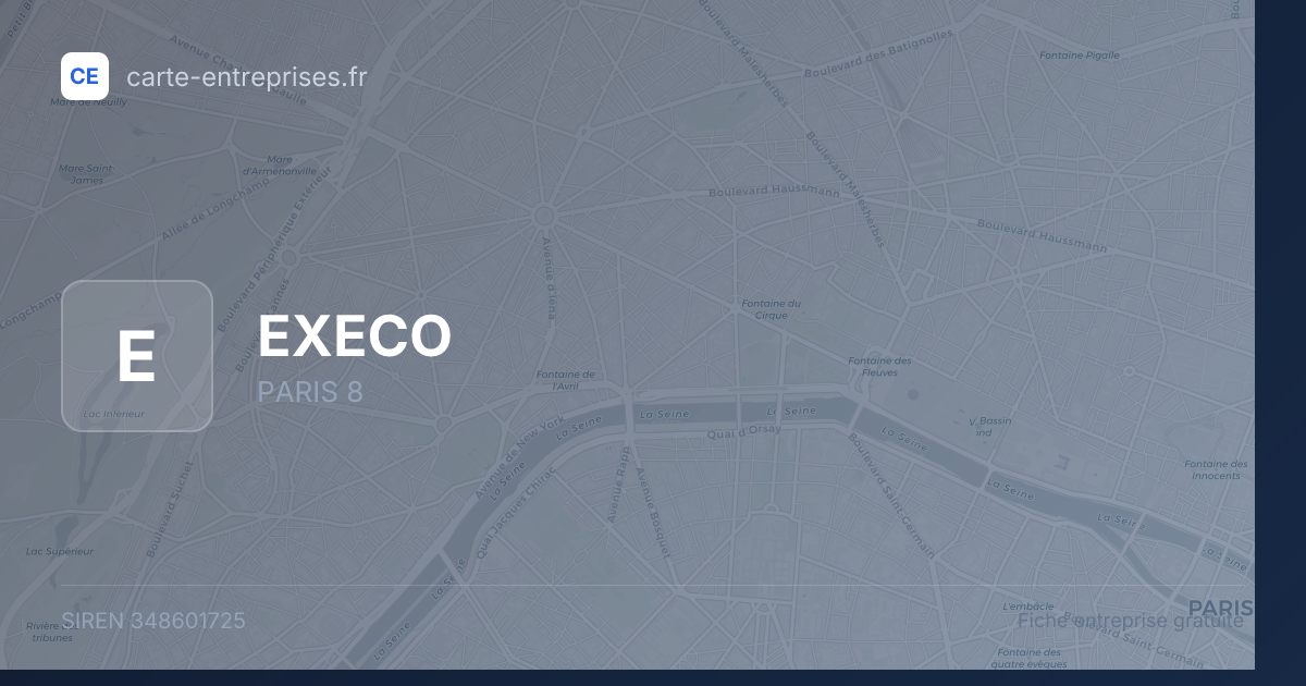 EXECO — 348601725 — fiche entreprise