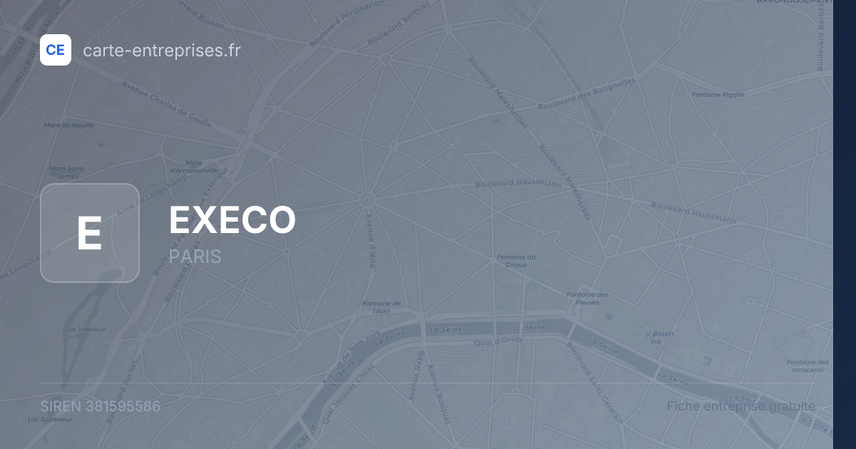 EXECO — 381595586 — fiche entreprise